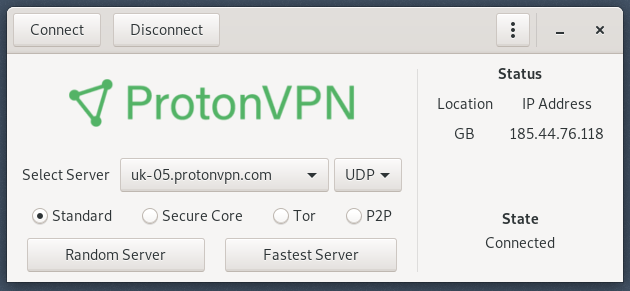 protonvpn server